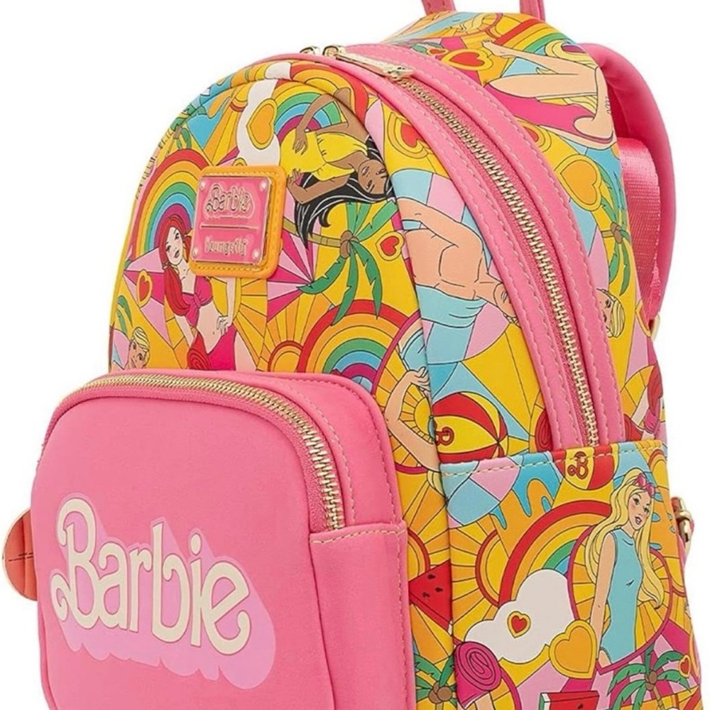 Barbie Multicolor Graphic Backpack - image 8